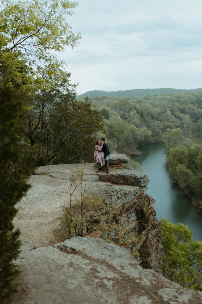 Jaw dropping views from an engagement session at narrows of the harpeth