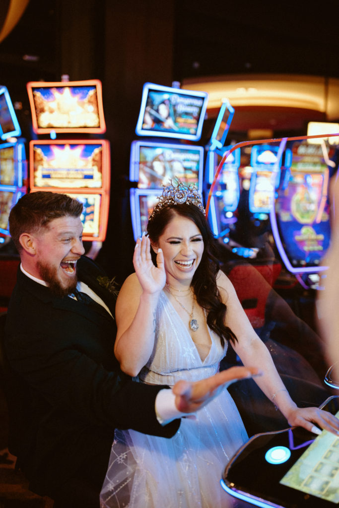 An epic elopement experience at a casino in Clarksville, Tennessee.