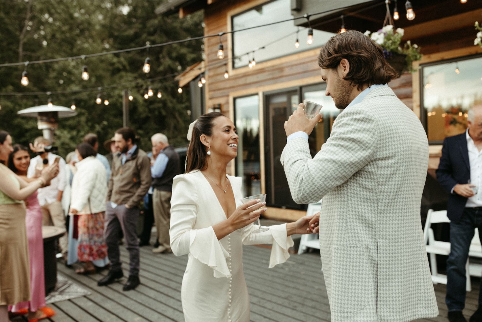 couple dancing during their Kenai Alaska wedding 