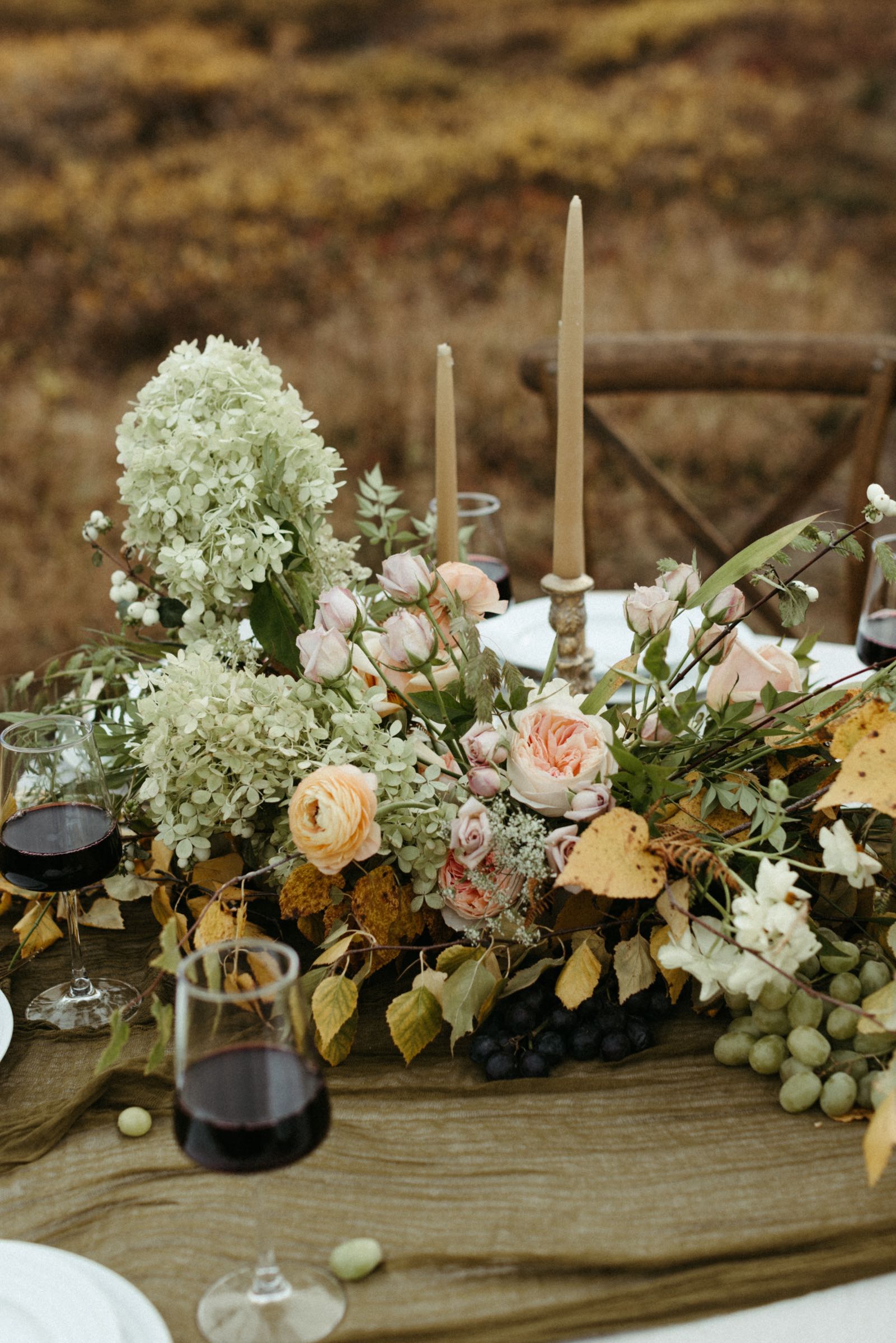 Wedding florals from a fall elopement at Hatchers Pass