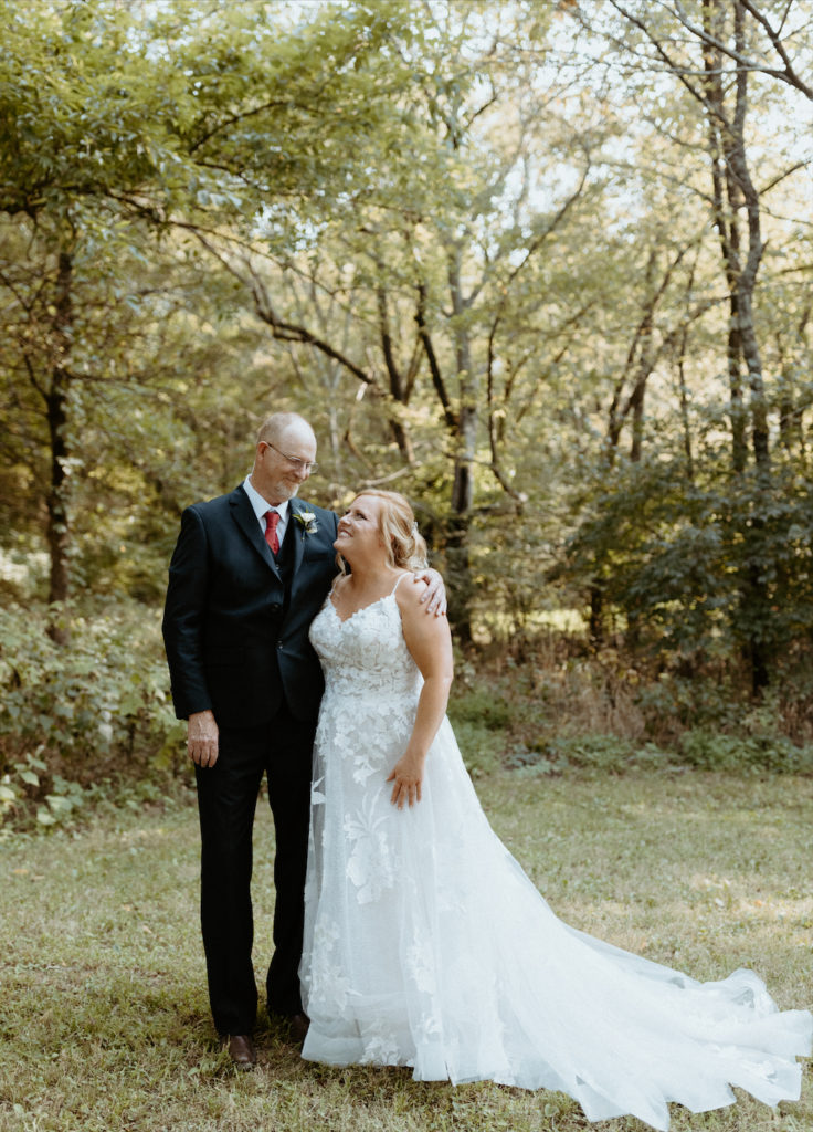 Father and daughter wedding day portraits