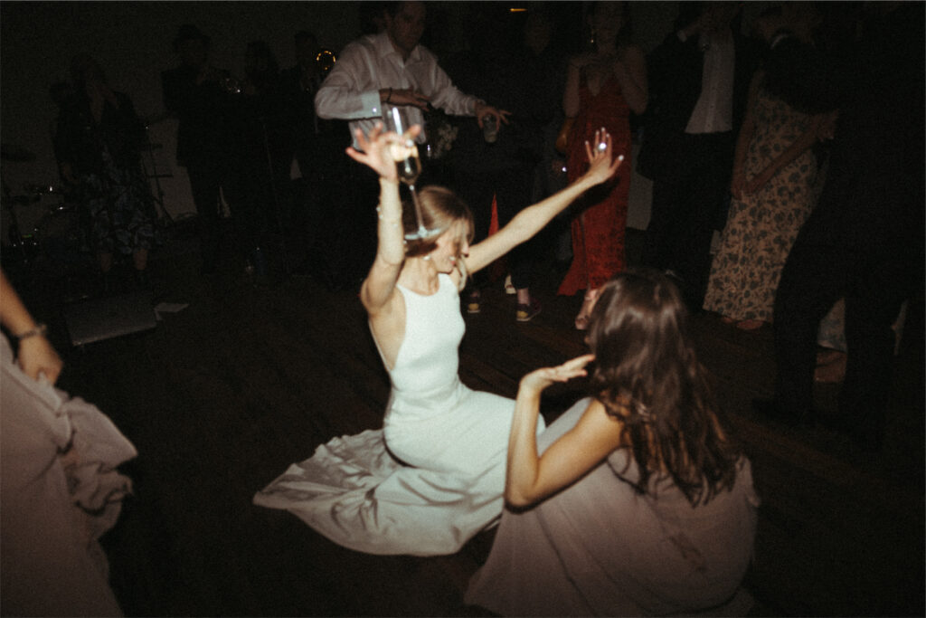 Bride dropping it low during her wedding reception at The Cordelle