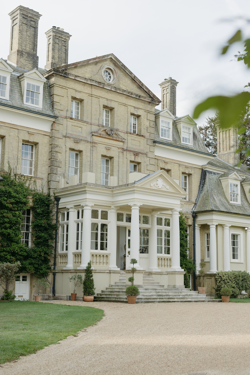 The front of a mansion